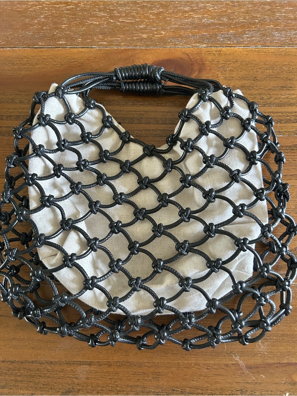 Zara Woven Net Handbag